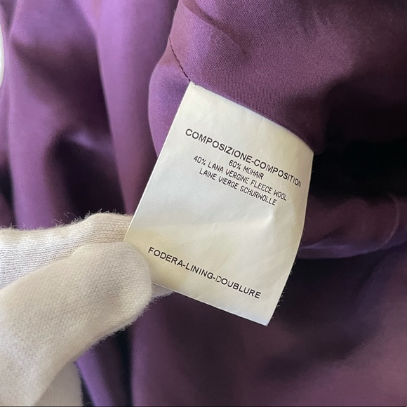 Yves Saint Laurent | Purple Wool and Mohair Ready to Wear Sleeveless Mini Dress - Picture 6 of 13